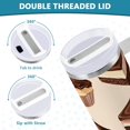 thumbnail image 3 of Yayeee 40oz Stainless Steel Tumbler with Straw and Handle Double-Wall Insulated Travel Water Bottle, Blue Cakes, 3 of 8