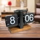 thumbnail image 4 of Reloj de mesa abatible, reloj mecánico abatible, reloj de mesa decorativo multifuncional, Todo negro 12h, 4 of 6