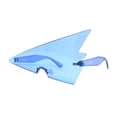 thumbnail image 3 of 80s Funk Lighting Bolt Electric Triangle Shield Sunglasses Blue, 3 of 4