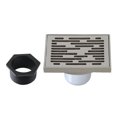 thumbnail image 6 of Kingston Brass BSF6310BN Watercourse Transit 4-Inch Brass Square Grid Shower Drain with Hair Strainer in Brushed Nickel, 6 of 6