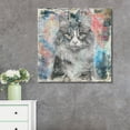 thumbnail image 2 of wall26 Square Cat Series Canvas Wall Art - A Cat with Colorful Grunge Background - Giclee Print Gallery Wrap Modern Home Art Ready to Hang - 16x16 inches, 2 of 4