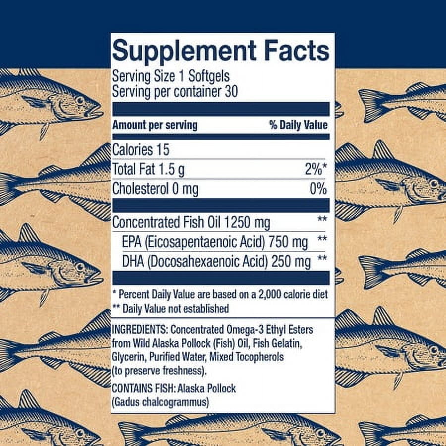 Wiley's Finest Wild Alaskan Fish Oil, Peak EPA, 30 Softgels