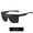 C5 sand Black/full Gray, variant on P0110 Personalized Siamese Large Frame Sunglasses Men‘s Trendy Driving Polarized Sunglasses