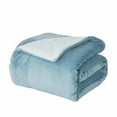 thumbnail image 1 of Merrylife Sherpa Throw Blanket Plush Fleece 60" x 70" Comfort Soft Home Decorative Couch Blankets Travel Use Blue, 1 of 2