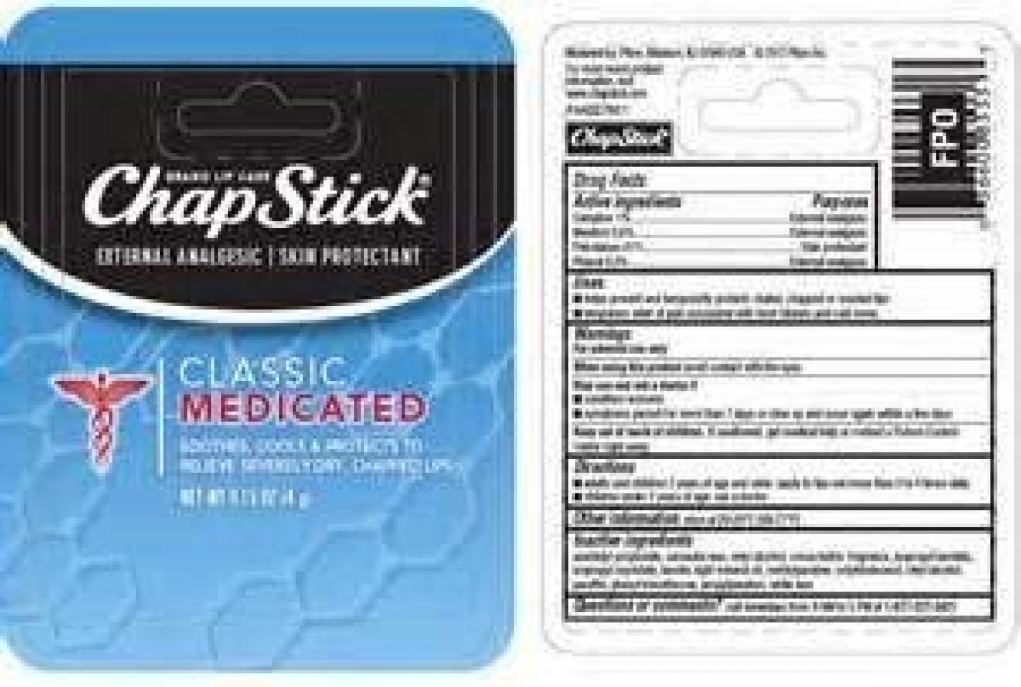 Chapstick Classic Medicated Lip Balm, 0.15 Ounce (Pack of 12)