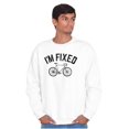 thumbnail image 3 of I'm Fixed Bike Gear Riding Cyclist Men's Big & Tall Crewneck Sweatshirt Brisco Brands 4X, 3 of 5