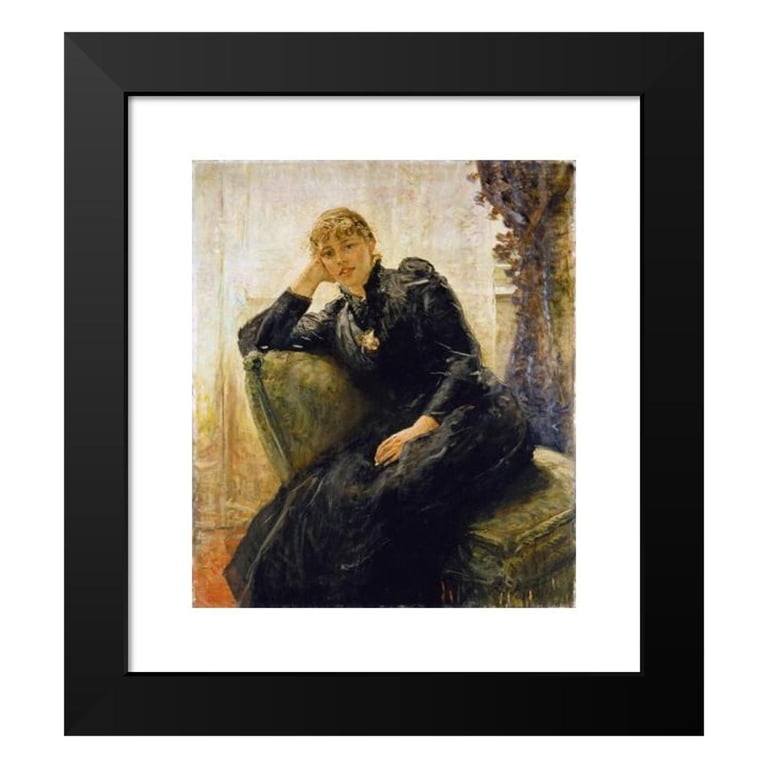 Fritz von Uhde 15x17 Black Modern Framed Museum Art Print Titled