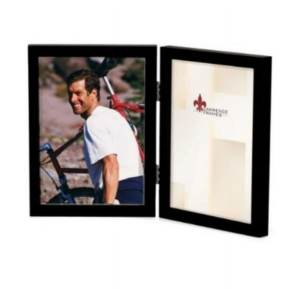 4x6 Hinged Double Black Wood Picture Frame - Gallery Collection