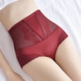 thumbnail image 2 of TANGNADE Culottes pour Femmes Confort Taille Haute Rehausse-Fesses sous-Vêtements Rouges, 2 of 8