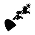 thumbnail image 3 of Cartoon Mouse Hole Wall Art Sticker PVC Home Kids Sticker Dinning Room Wallpaper Room Decals Removable Dinning Room Wallpaper, 3 of 7