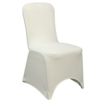 Your Chair Covers - Square Top Stretch Spandex Banquet Chair Cover Ivory for Wedding, Party, Birthday, Patio, etc.