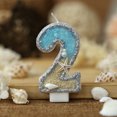 thumbnail image 4 of Velas digitales con purpurina, decoración de pastel de cumpleaños, estrella de mar, playa, verano, 0-9, decoración de pastel de fiesta temática con el océano, 1 ud.,3, 4 of 7