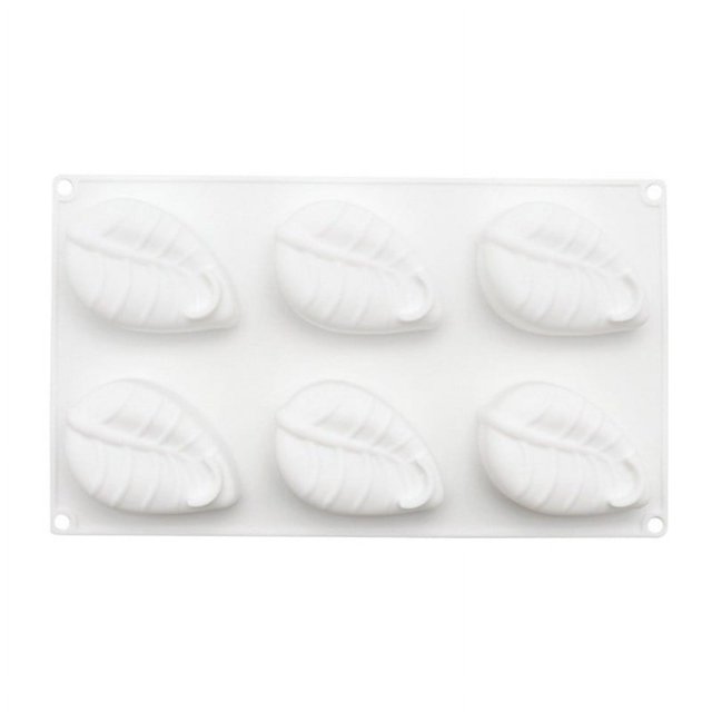 Molde de silicona de hoja de grado alimenticio, moldes de mousse de 6 hojas, para pegar, caramelo, chocolate, magdalenas, gelatina, jabón artesanal oso de fresa Electrónica