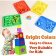 thumbnail image 5 of NOGIS 4 Pack Colorful Plastic Art Trays, 11x8.3x1.2 Inch Stackable Activity Crafts Tray, Sensory Serving Organizer for DIY Projects, Beads, Jewelry, Classroom DIY Project, Random Color, 5 of 7