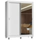 thumbnail image 1 of Ropero Closet Madesa Denver 2 Puertas Corredizas con Espejo con Pies Blanco, 1 of 7