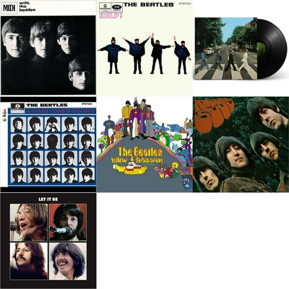 With The Beatles & Help & Abbey Road Anniversary & Hard Day's Night & Yellow Submarine & Rubber Soul & Let It Be Special Edition [LP Vinyl Bundle]