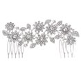 thumbnail image 1 of Bridal Wedding Flower Rhinestone Hair Comb Hair Accessories, 1 of 8