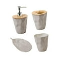 thumbnail image 3 of FashionCha Bathroom Accessories Set Home Bath Decor 4Pcs for Dorm Vanities Housewarming Light Grey, 3 of 9