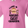 thumbnail image 4 of Inktastic Monkey I Love Hanging out with My Great Grandpa Youth T-Shirt, 4 of 5