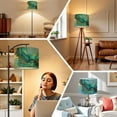 thumbnail image 4 of Linen Drum Lampshades Marble abstract acrylic Nature blue marbling artwork 13"x13"x10" Light Shade for Table Lamps Floor Lamp Shades Lampshade Replacement Assembly Required, 4 of 8