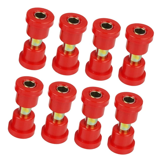 Kit de 8 bujes de resorte para suspensión de carrito de golf, repuestos de alto rendimiento Rojo