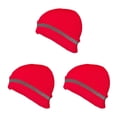 thumbnail image 1 of Bonnets de Crâne pour Hommes Doublure Réfléchissante Bonnet d'Hiver Thermique Multifonction Coupe-Vent Froid pour Protection Cyclisme Ski Rouge Vin 3Ensemble, 1 of 6
