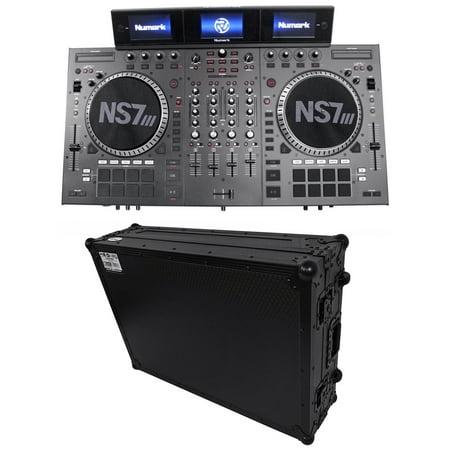 Numark NS7III Four Deck DJ Controller W/3 LCD'S+Serato DJ Software + Flight