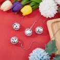 thumbnail image 5 of 4Pcs Disco Ball Ceiling Fan Pull Chain Beaded Ball Fan Pull Chain Extenders Silver Mirror Ball Light Pull Chain Decor Dazzling Ball Ceiling Fan Pull Chains for Party Favors DIY, 5 of 7