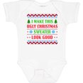 thumbnail image 3 of Inktastic I Make This Ugly Christmas Sweater Look Good Boys or Girls Baby Bodysuit, 3 of 5