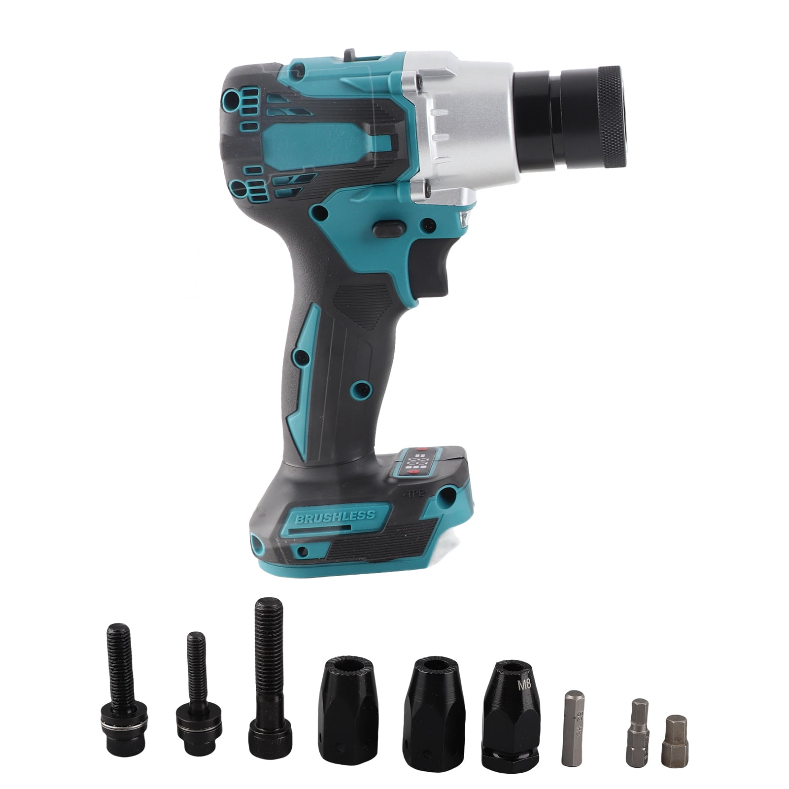 Elowen Powerful Rivet Nut Machine Tool Electric Riveter Anti Slip Handle Brushless Electric Rivet Nut Machine with LED Light