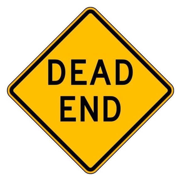Lyle Dead End Traffic Sign,24" x 24" W14-1-24DA