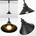 thumbnail image 2 of FSLiving Adjustable Height Track Pendnat Light J-Type Retractable Lift Track Spotlight with Telescoping Rod Adjustable Gimbaled Lamp-Post Juno Track DIY Cover Lamp, Black - 3 Lights, 2 of 9