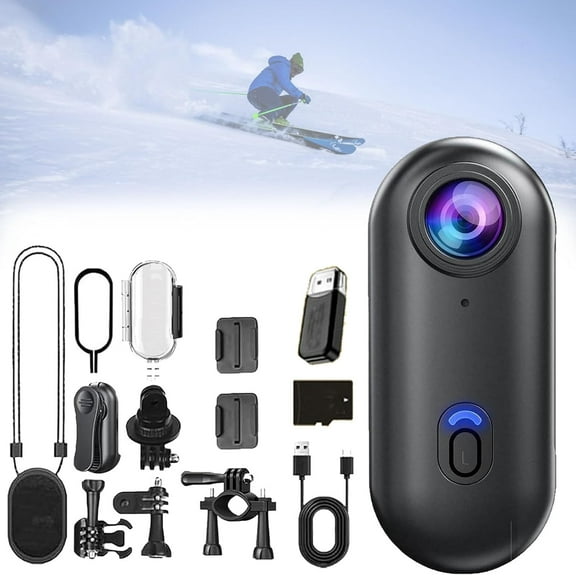 POV Capture Pro with 32/64/128GB Card,1080P/4K 30m/98.42ft Waterproof,New 170° Ultra Wide Angle Wearable Body Adventure Action Cameras with Audio,Night Vision,for Vlogging,Travel,Bike,Pet