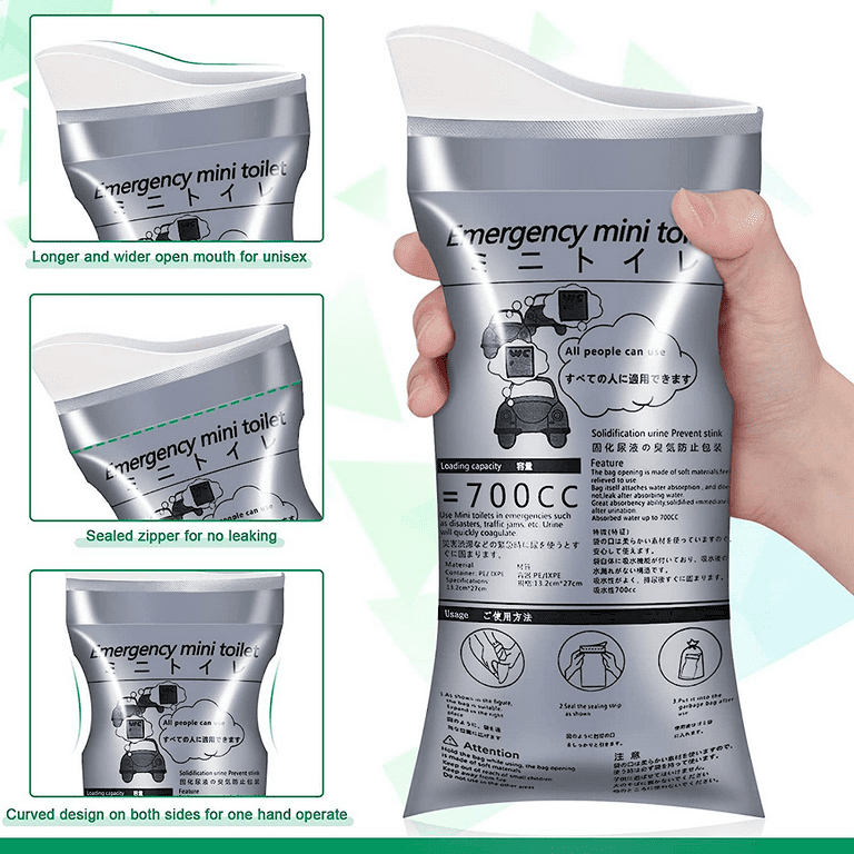Lunderg Disposable Urine Bags for Men with Super Absorbent Pad
