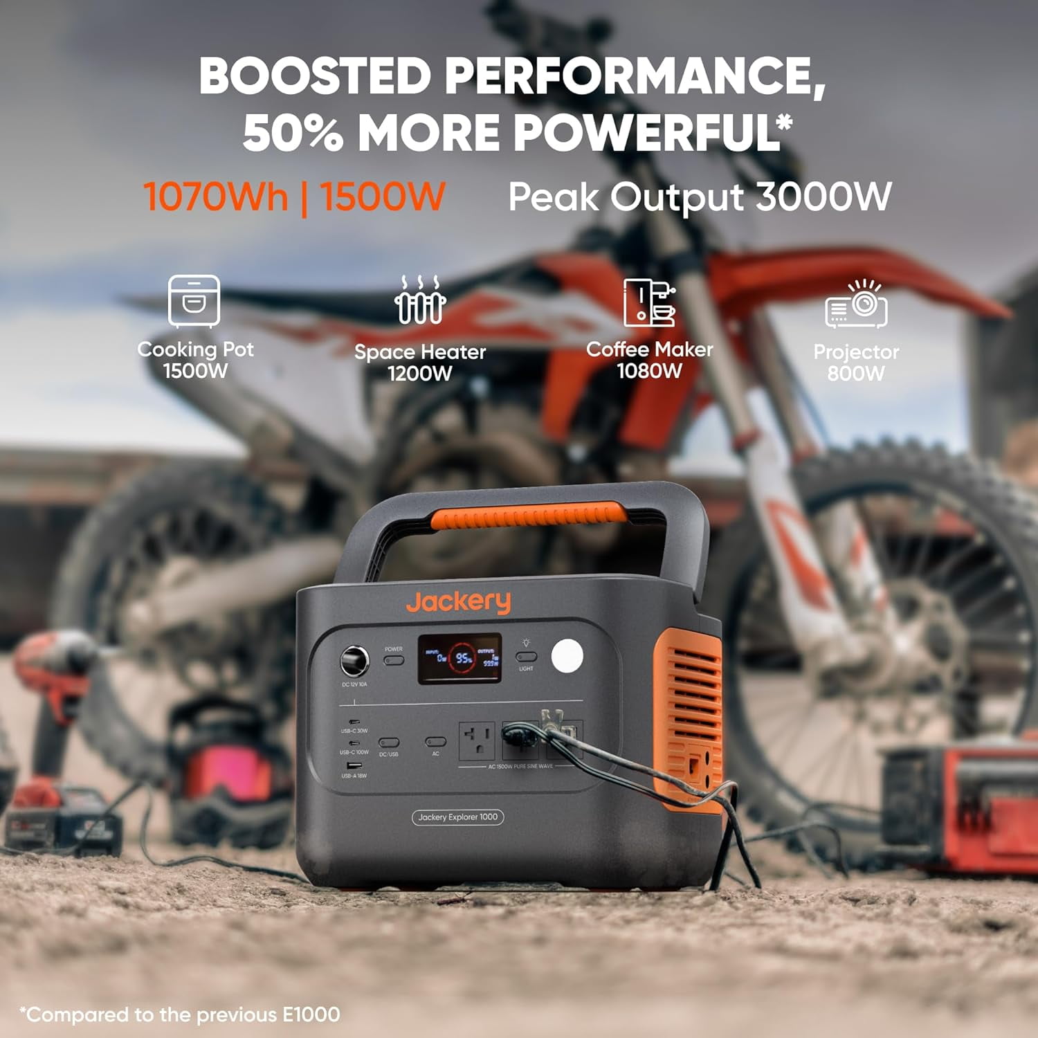 発電機・ポータブル電源 Jackery Explorer 1000 New JE-1000D 4e277217-2c55-46ac-8350-