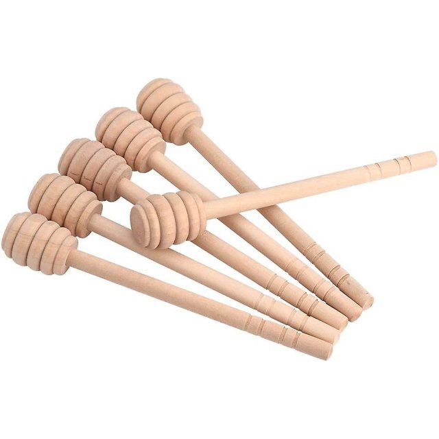 Cuchara para agitar miel YUANXCMXG 50 Uds varilla de reabastecimiento de madera 15CM