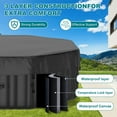 thumbnail image 3 of 77" X 77" X 25" Inflatable Hot Tub for 4-6 Person Polygon, 240 Gallon Large Portable Hottub Spa with 130 Bubble Air Jets, Blow Up Spa Bathtub with LED Control Panel, 2 Filter, Temperature up to 104°F, 3 of 8