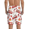 thumbnail image 3 of Daiia Fire Truck Mens Woven Stretch Pajama Short,Short Pajama Pants-Small, 3 of 9