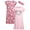 Pink Unicorns, variant on Girls Nightgowns Ruffle Trim Short Sleeve Pajama Sleep Dress with Hair Scrunchie 2 Pack