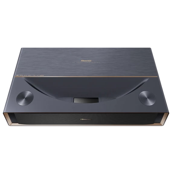 Restored Hisense PT1 Ultra Short Throw Triple Laser Projector, 4K UHD, Google TV, 80'' - 150'', 2500 Lumens, 3000:1 Contrast, IMAX Enhanced, Dolby Vision & Atmos, 3D, 240 High Refresh Rate (Refurbished)