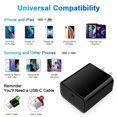 thumbnail image 6 of USB C Wall Charger Block,FiveBox 2Pack 20W PD Type C Chargers Charging Block Fast Charging Power Adapter Plug for Phone Samsung,Dark Black, 6 of 8