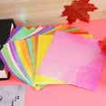 thumbnail image 1 of HEANUJJ 100Pcs Environmental Iridescent Paper Assorted Colors for Decorative Hand Crafts, 1 of 5