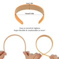 thumbnail image 2 of Ljudmp Headbands for Women Hairband Faux Leather Headband for Female Plastic Hard Headdress Plain Color Headwear Hair Accessories Orange, 2 of 6