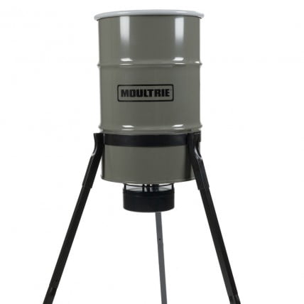 Moultrie 30 Gallon Pro Magnum Tripod Feeder Green Drum Black