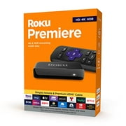 Première de Roku | Lecteur multimédia en streaming HD/4K/HDR, télécommande simple et câble HDMI haut de gamme