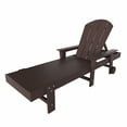 thumbnail image 2 of Laguna Adirondack Poly Reclining Chaise Lounge With Arms & Wheels, Dark Brown, 2 of 11