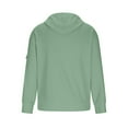 thumbnail image 6 of Eryao Oversized Hooded Sweatshirt Men Waffle Long Sleeve Pullover Hoodies Soft lIGHTWEIGHT Athletic Drawstring Hoodie with Pocket,Green,M, 6 of 8
