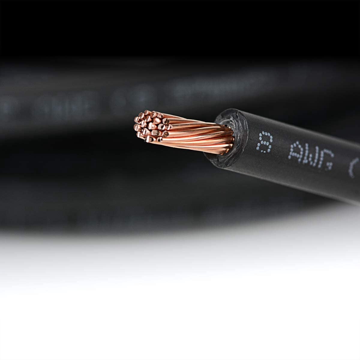 TEMCo 8 AWG PV Solar Panel Wire 250 Ft Black Power Cable UL 4703 Copper MADE IN USA