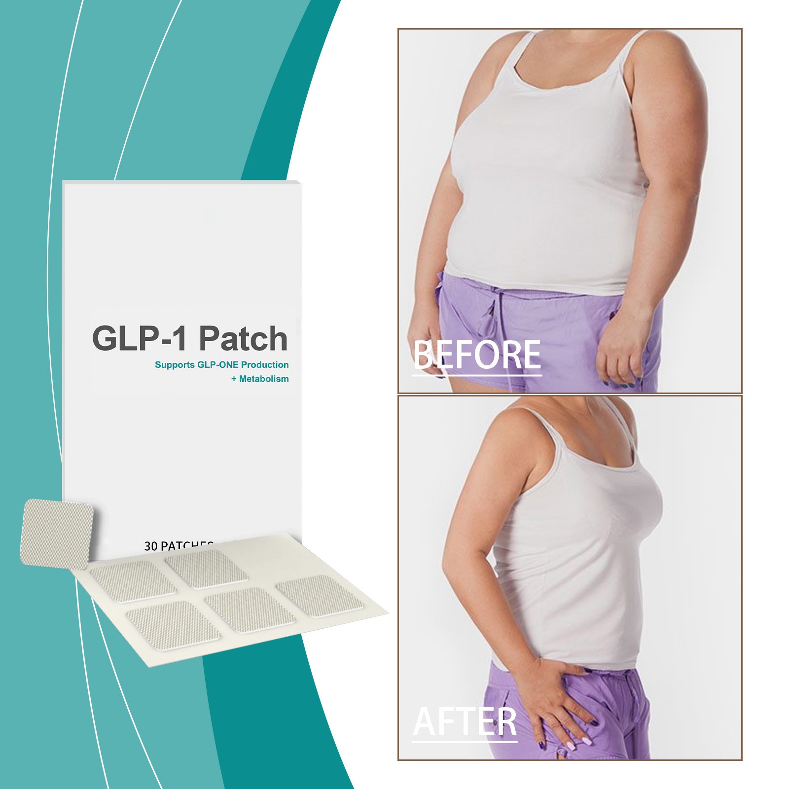 Glp-1 Patch Fat Control Body Beauty Patchglp 1 Oil Control Beauty Patch |  Transdermal Sustained Release Technology | Natural Formula | Gentle Oil  Control Metabolism | Comfortable and Injection - Walmart.ca