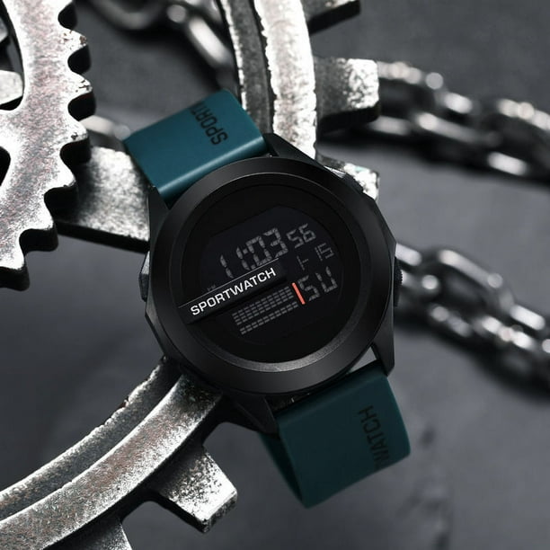 Reloj electrónico de esfera grande, reloj electrónico, calendario, semana, despertador, luz nocturna, cronómetro y otras funciones